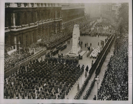 1937 Press Photo Scene at he Cenotaph in Whitehall, London- Historic Images