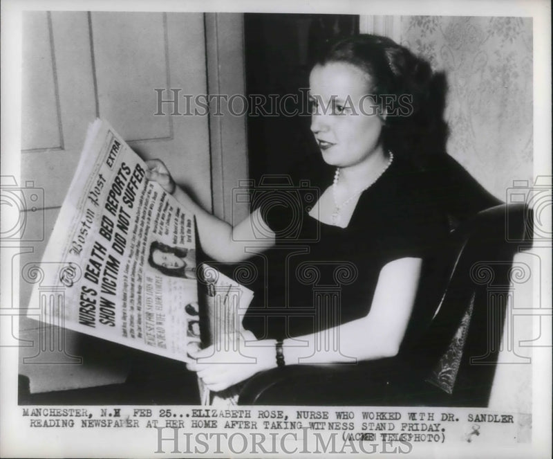 Load image into Gallery viewer, 1950 Press Photo Elizabeth Rose nurse worked with Dr. Sandler. - nec27874
