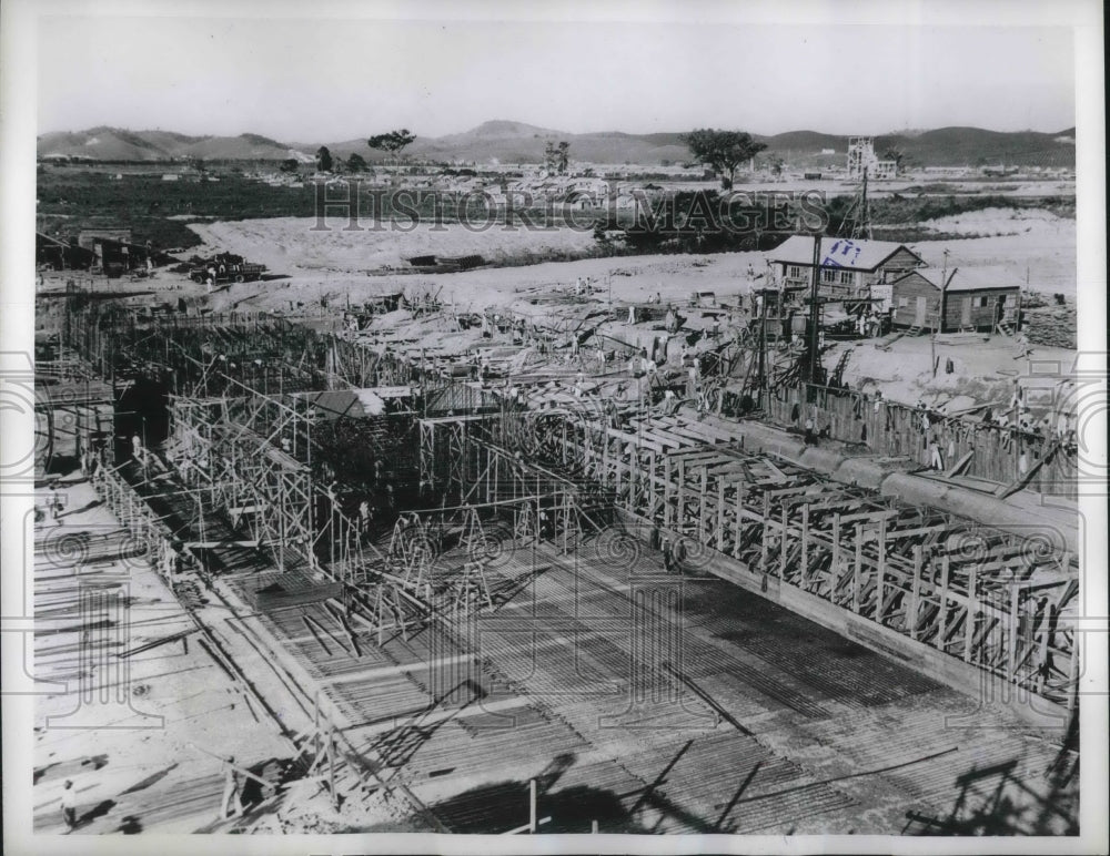 1946 Press Photo Construction of New Steel Plant in Volta Redonda- Historic Images