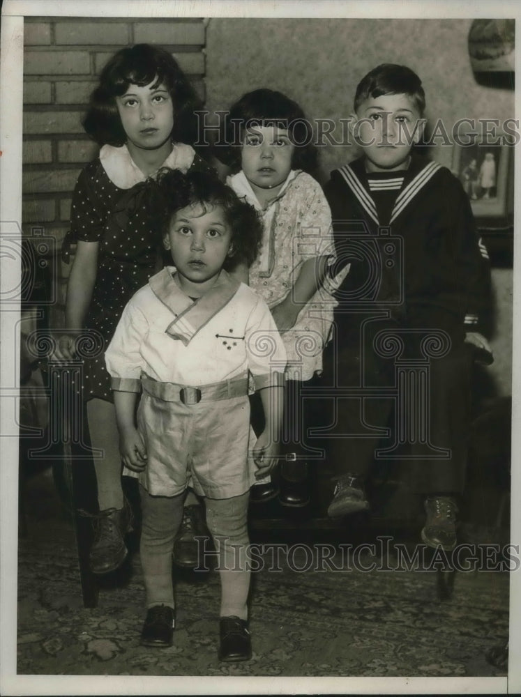 1932 Press Photo Grace Mary Thomas And Joseph Letizia Children Of Joseph