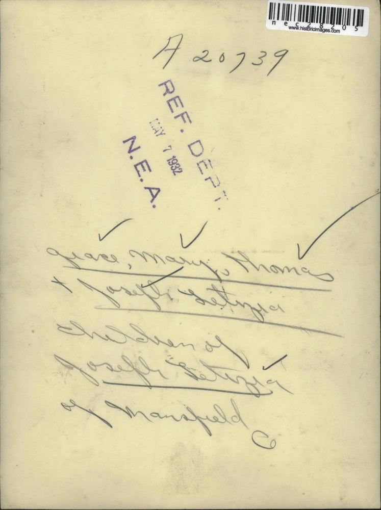 1932 Press Photo Grace Mary Thomas And Joseph Letizia Children Of Joseph