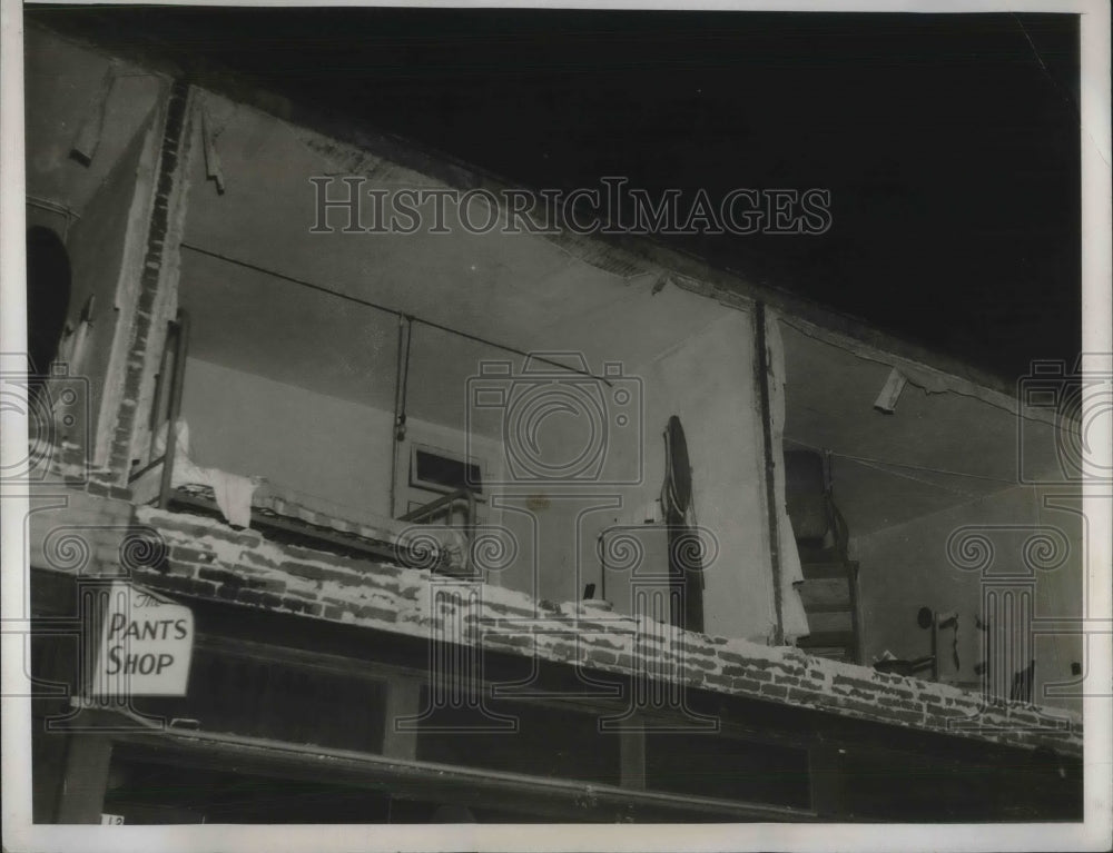 1933 Press Photo Remains Of Hotel Building After Long Beach Earthquake