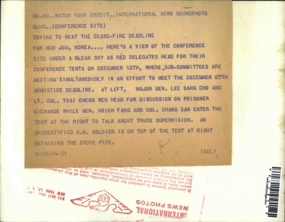 1951 Press Photo Major Gen Lee Sang Cho &Lt. Colonel Tsai Cheng Wen discuss