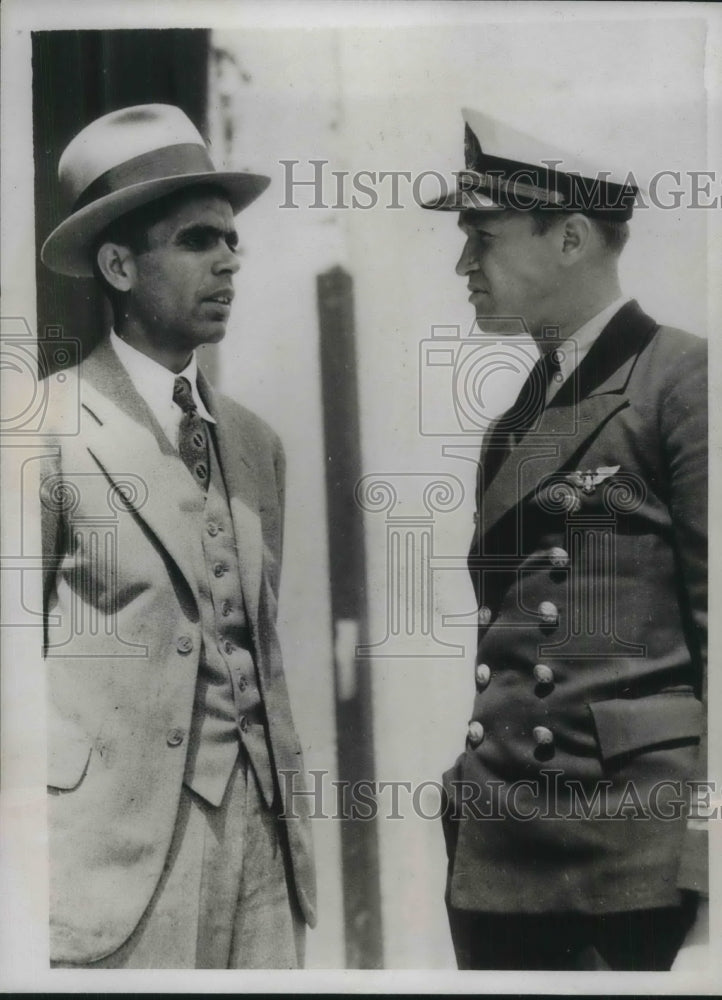 1934 Press Photo Francisco Saraba and Cortes Cortes Mexican pilots to fly to- Historic Images