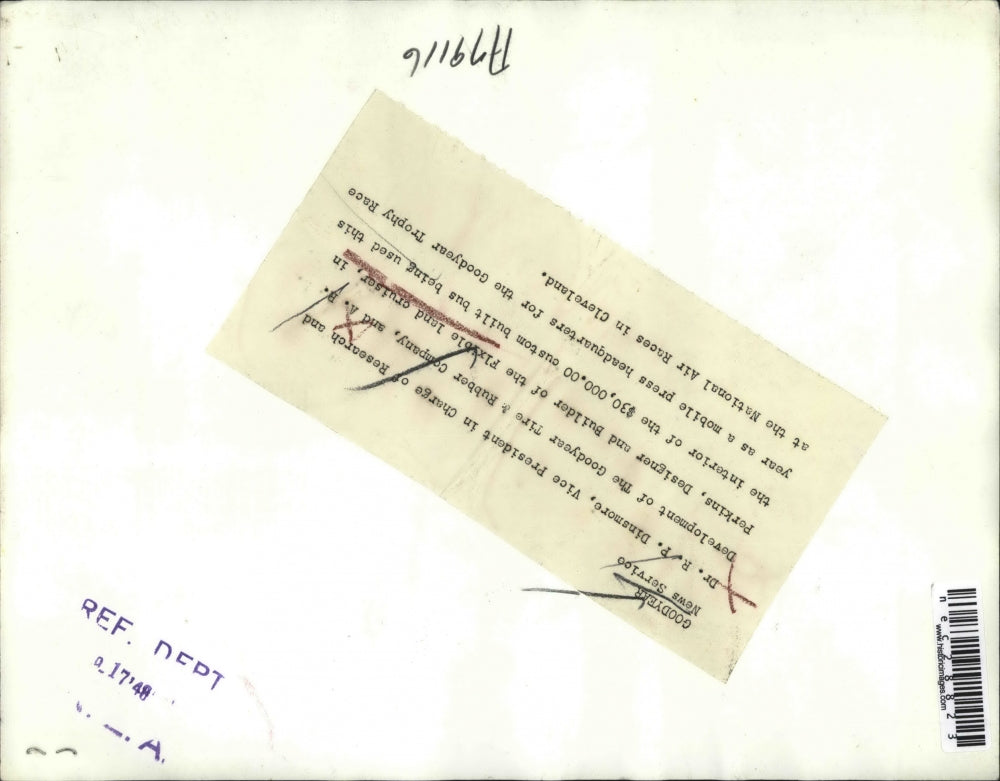 1948 Press Photo Dr R.P. Dinamore VP of R &D for Goodyear