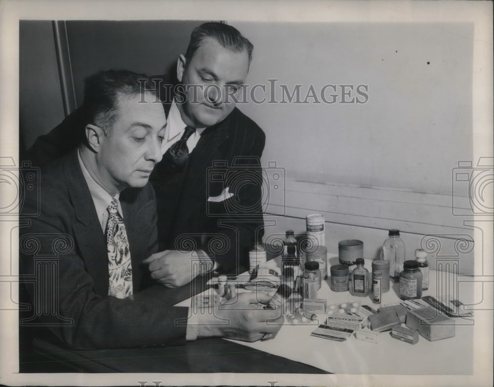 1948 Press Photo Find drugs in Will plot probe