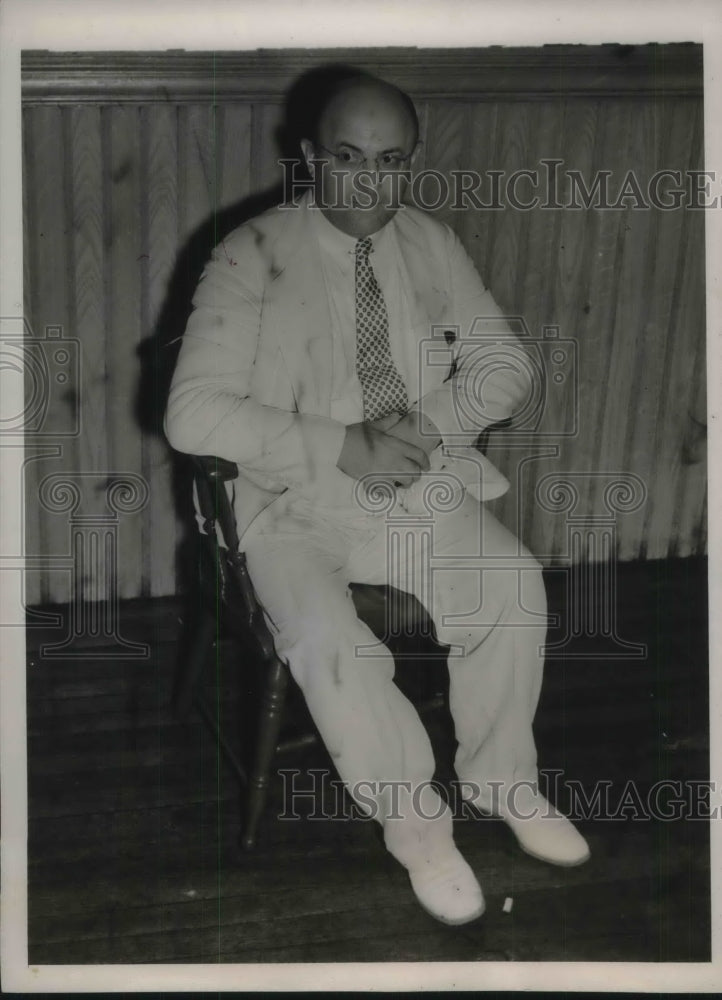 1938 Press Photo Dr. Raphael Gillardi Testified At Carrroll Murder Trial