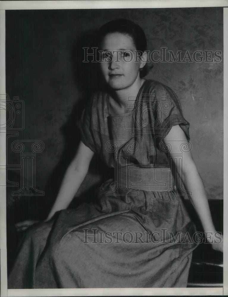 1935 Press Photo Virginia Reed Booked For Suspicion Of Arson And Intoxication