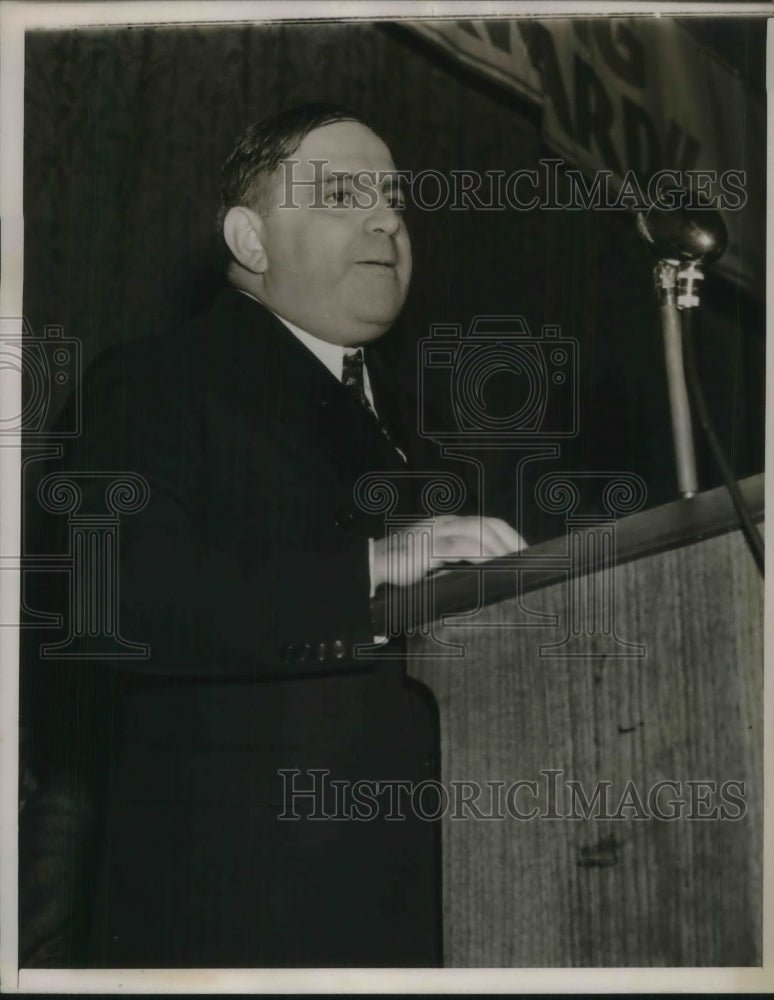 1938 Press Photo Mayor LaGuardia at College of City of New York - nec29004