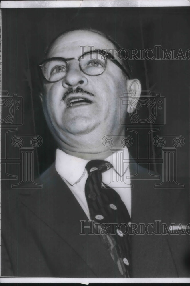 1954 Press Photo Justice Dept Crime Buster Max Goldscheim Assisting Federal Jury