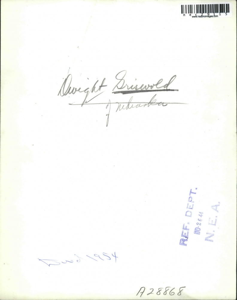 1944 Press Photo Dwight Griswald of Nebraska