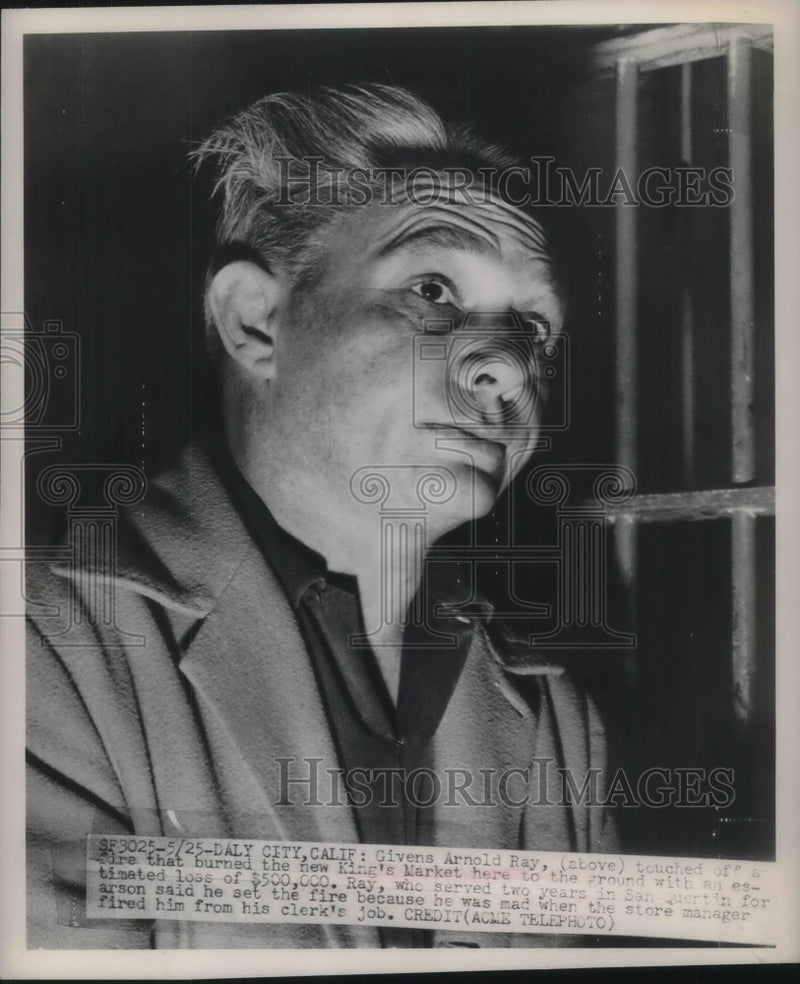Load image into Gallery viewer, 1949 Press Photo Arnold Ray is an arsonist
