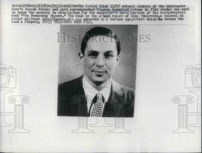 Load image into Gallery viewer, 1965 Press Photo Stephen Rosenfeld given one week to leave the Country.
