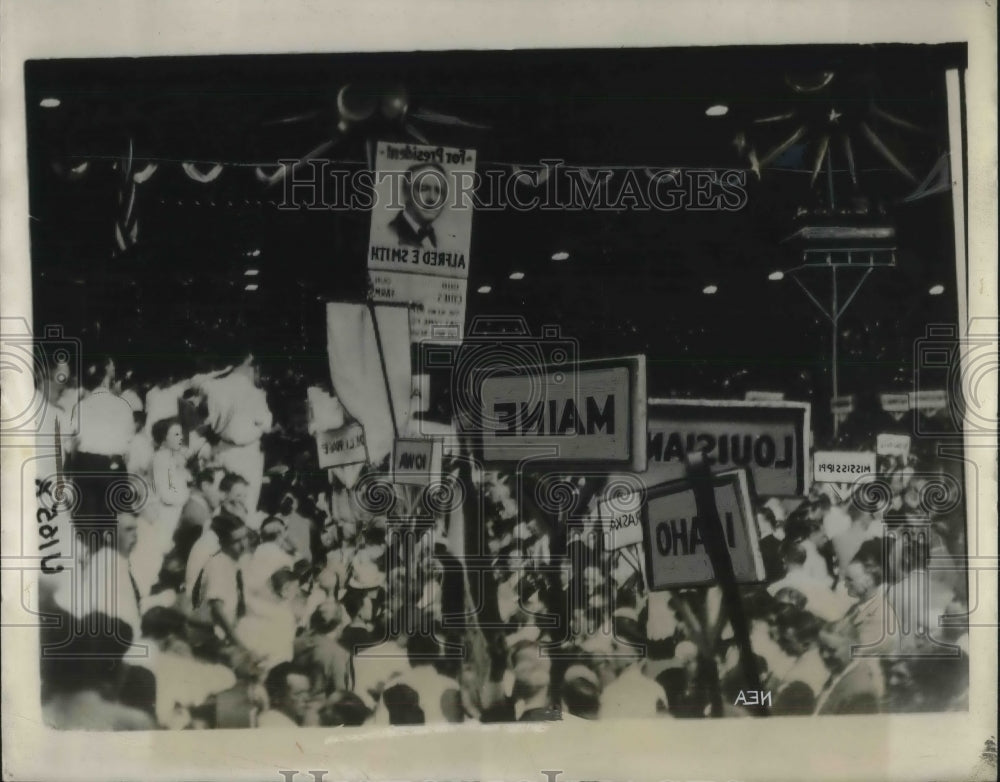 1928 Press Photo All for Smith at Democratic National Convention Houston Texas