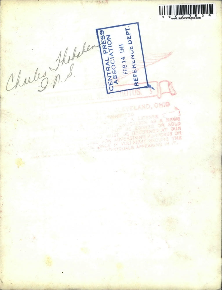 1944 Press Photo Mr Charles Habaken of INS