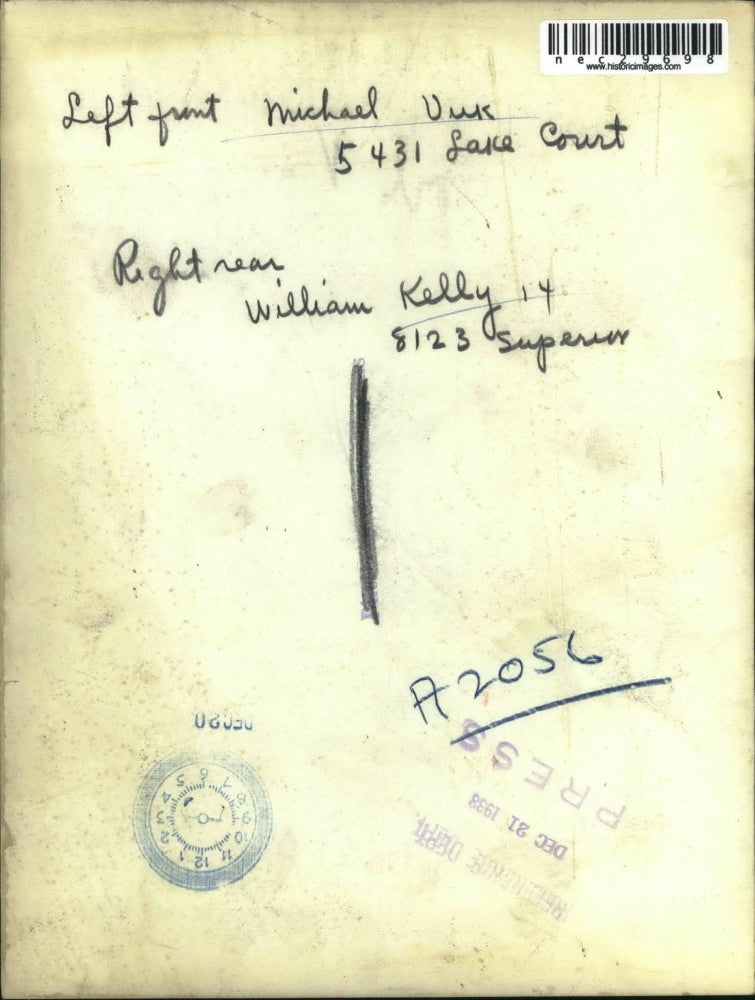 1938 Press Photo Michael Vuk (left front) and William Kelly, 14y/o (right near)