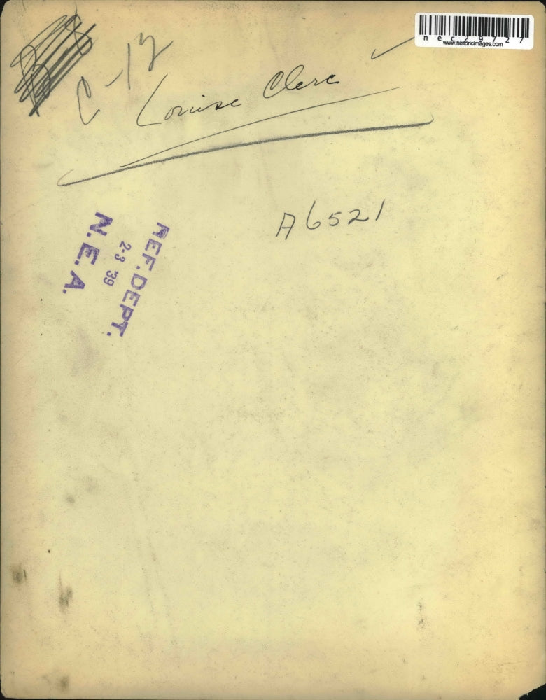 1939 Press Photo Louise Clerc Smiles For Camera - nec29727