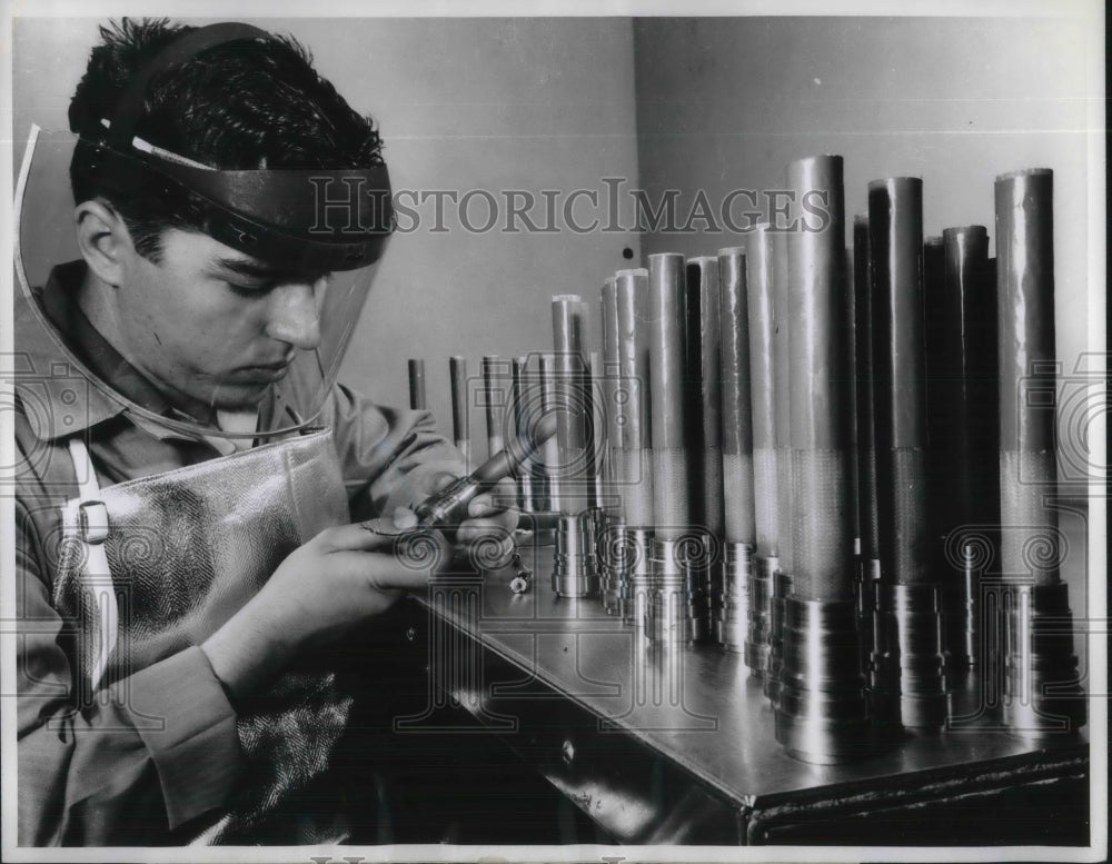 1961 Press Photo Missile fuses made by Thickel