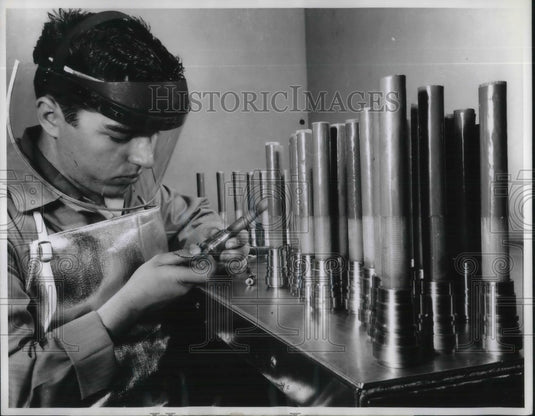 1961 Press Photo Missile fuses made by Thickel
