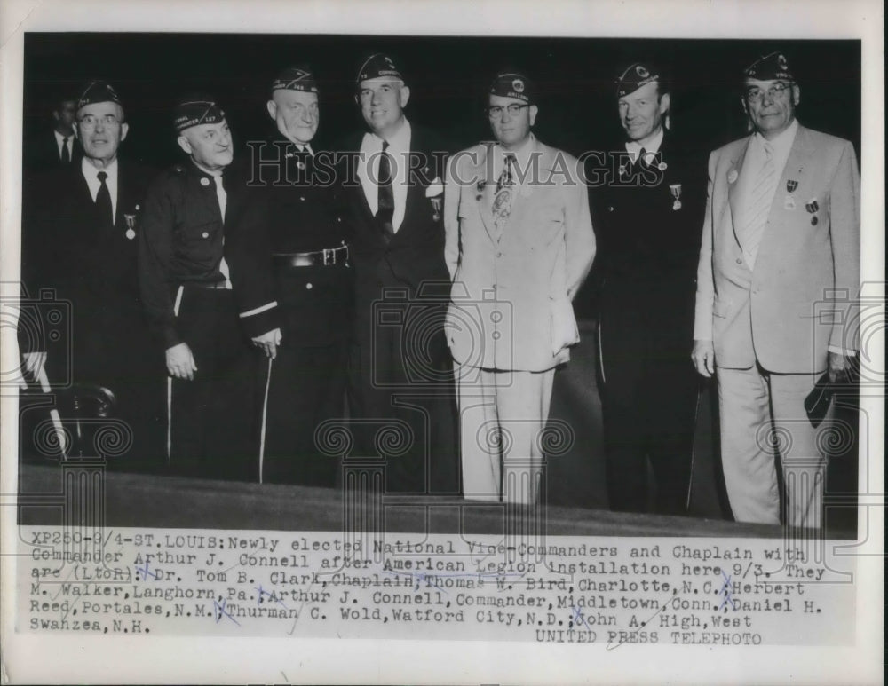 1953 Press Photo Newly elected officers of the American Legion at St Louis