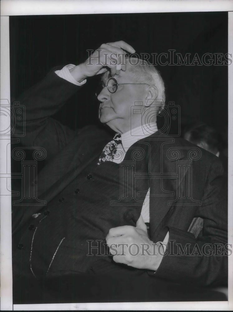 1945 Press Photo Sec. of Commerce, Jesse Jones as he testifies before Senate