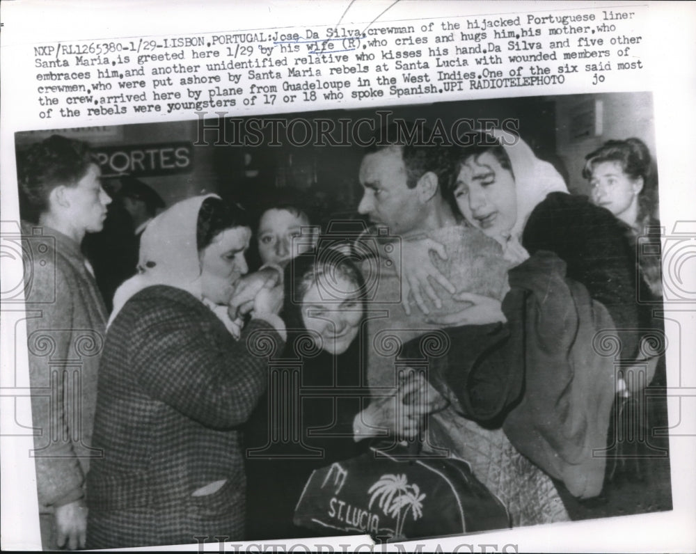 1961 Press Photo Jose Da Silva Crewman Of Hijacked Portuguese Liner Santa Maria- Historic Images