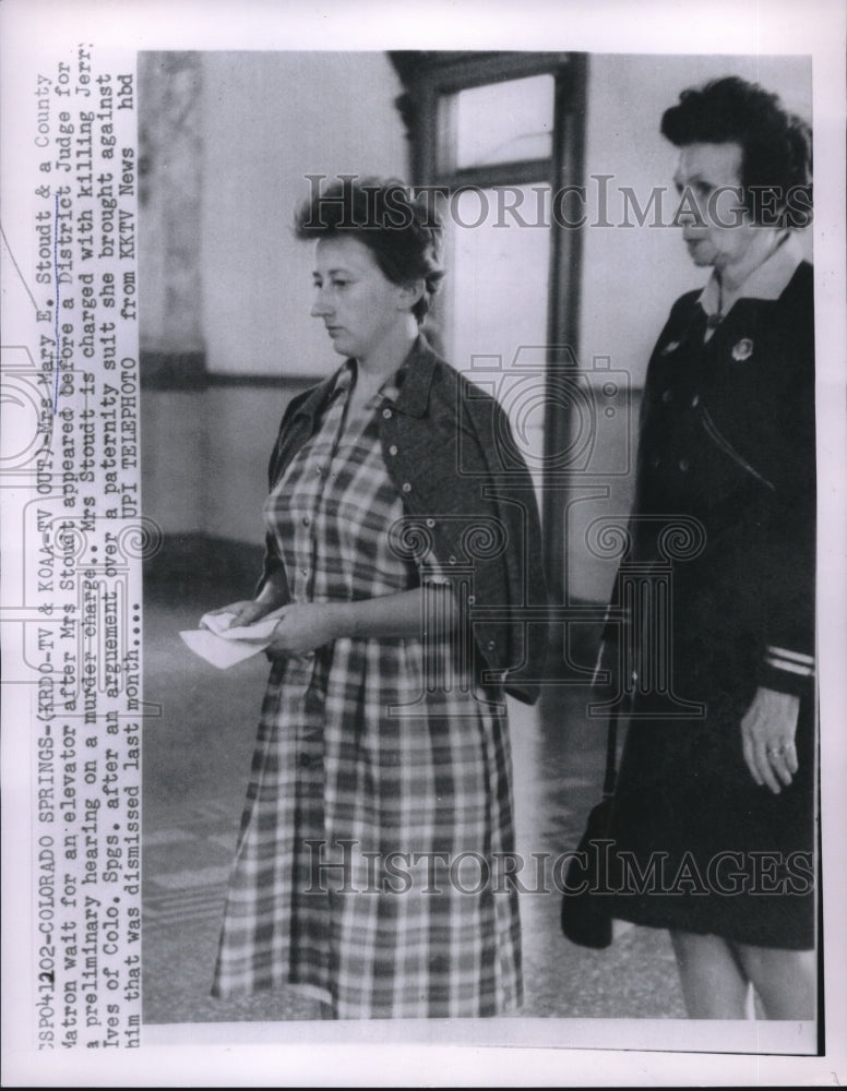 1963 Press Photo Mary Stoudt Appears In Colorado Springs Court On Murder Charge