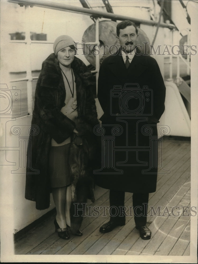 1928 Press Photo British Council To US Mr &amp; Mrs EH Gerald Shepherd- Historic Images