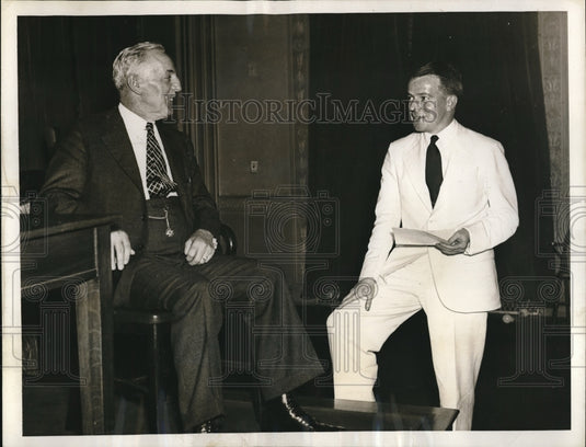 1937 Press Photo Politicians talk strike trouble in Ohio