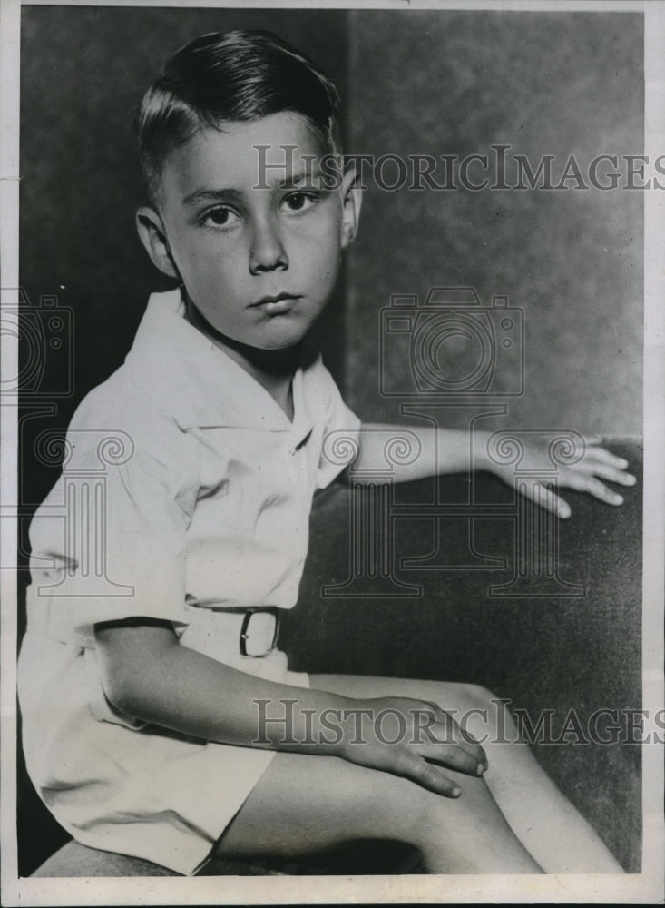 1935 Press Photo Charles Evans Watkins, one of the mixed babies on his 5th bday