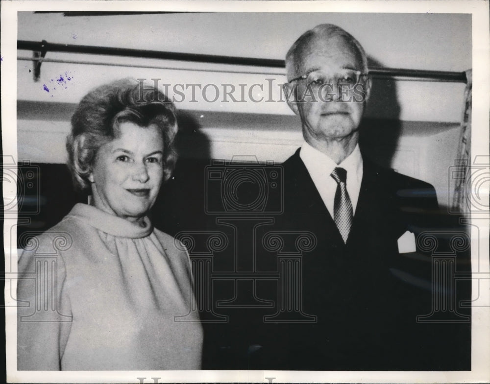 1967 Press Photo Carol C. Laise, Ambassador to Nepal, Ellsworth Bunker- Historic Images