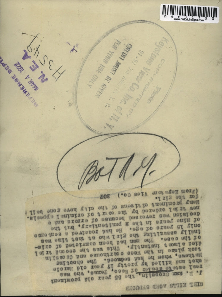 1922 Press Photo J.R. Grosslin, real estate dealer of Waco, Texas