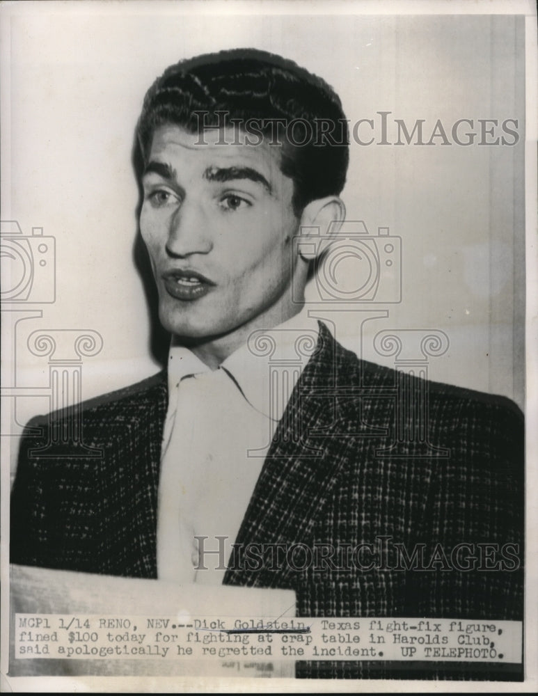 1957 Press Photo Reno, Nev. Doick Holdstein fined for fight in casino