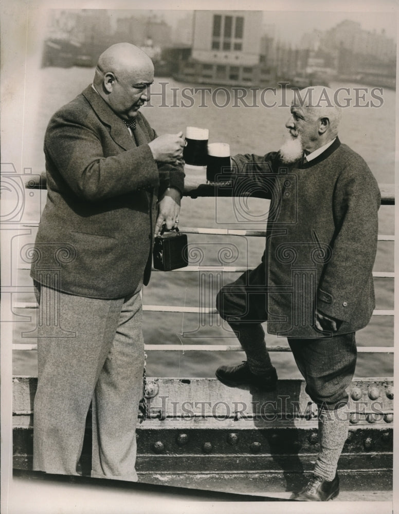 1935 Press Photo Erich Ritter, Director, Berliner Burgerbrau &amp; Christian Vogel