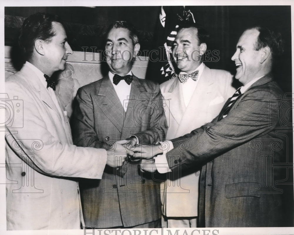 1949 Press Photo Attorney General Clark, Payton Ford, Alex Campbell, - nec31566