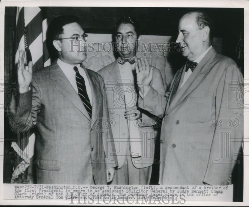Load image into Gallery viewer, 1946 Press Photo George T Washington a descendant of a brother first president
