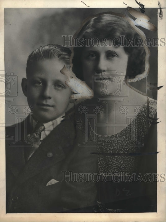 1922 Press Photo Chicago, Ill Mrs Margaret Miller & son, husband did  murder- Historic Images