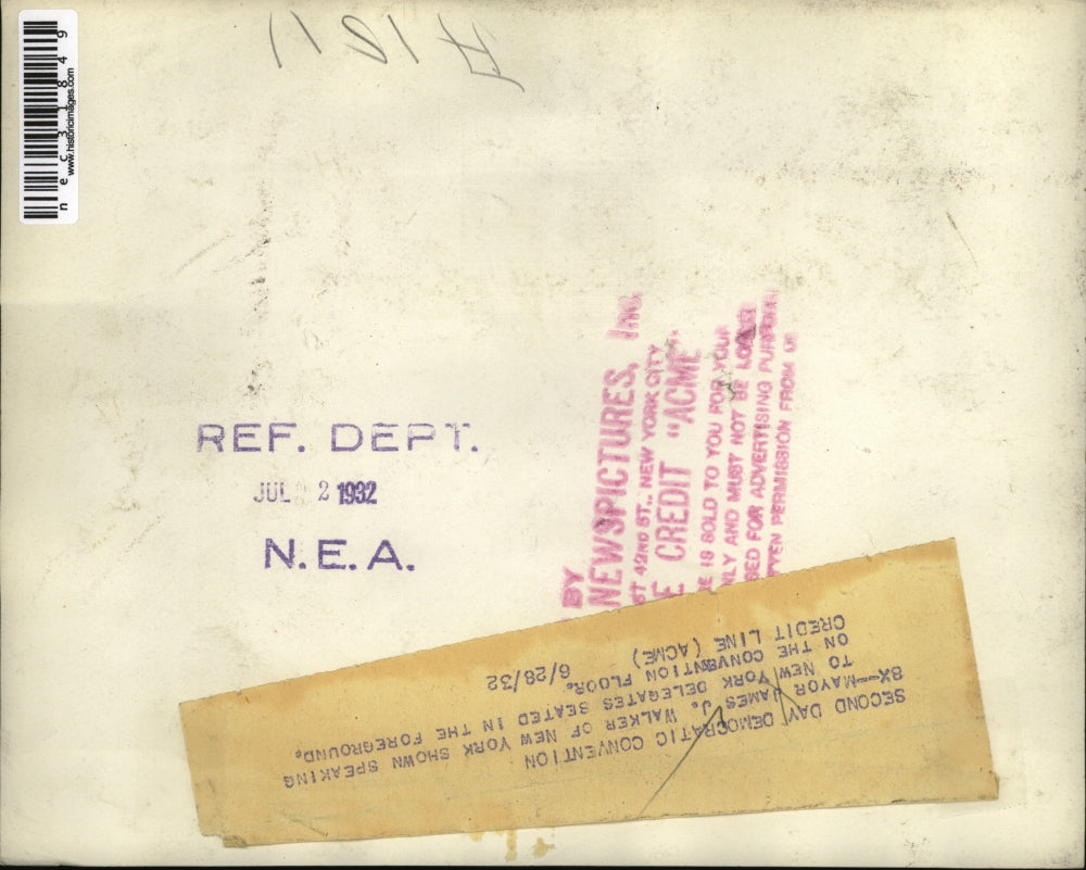 1932 Press Photo Mayor James Walker, New York Speaks To New York Delegates