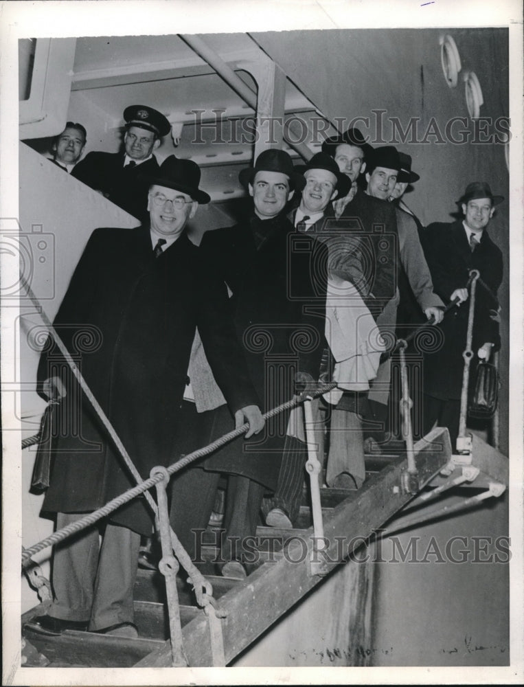 1945 Press Photo Tugboat Strike in Philadelphia Swedish Liner To Carry Passenger