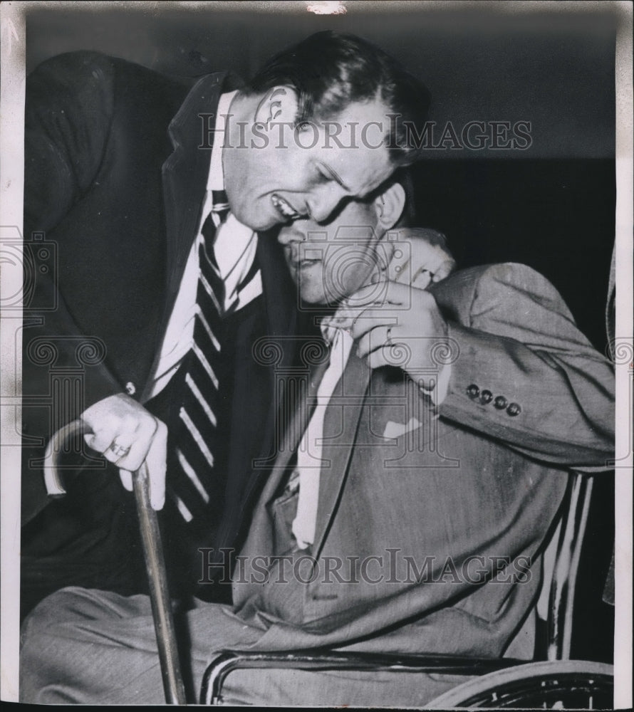1954 Press Photo Salt Lake City, Utah Rep Doug Stringfellow & Hugh Richins