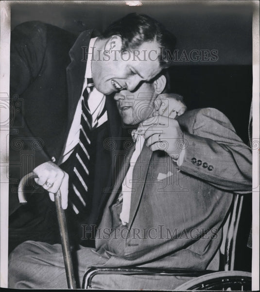 1954 Press Photo Salt Lake City, Utah Rep Doug Stringfellow & Hugh Richins