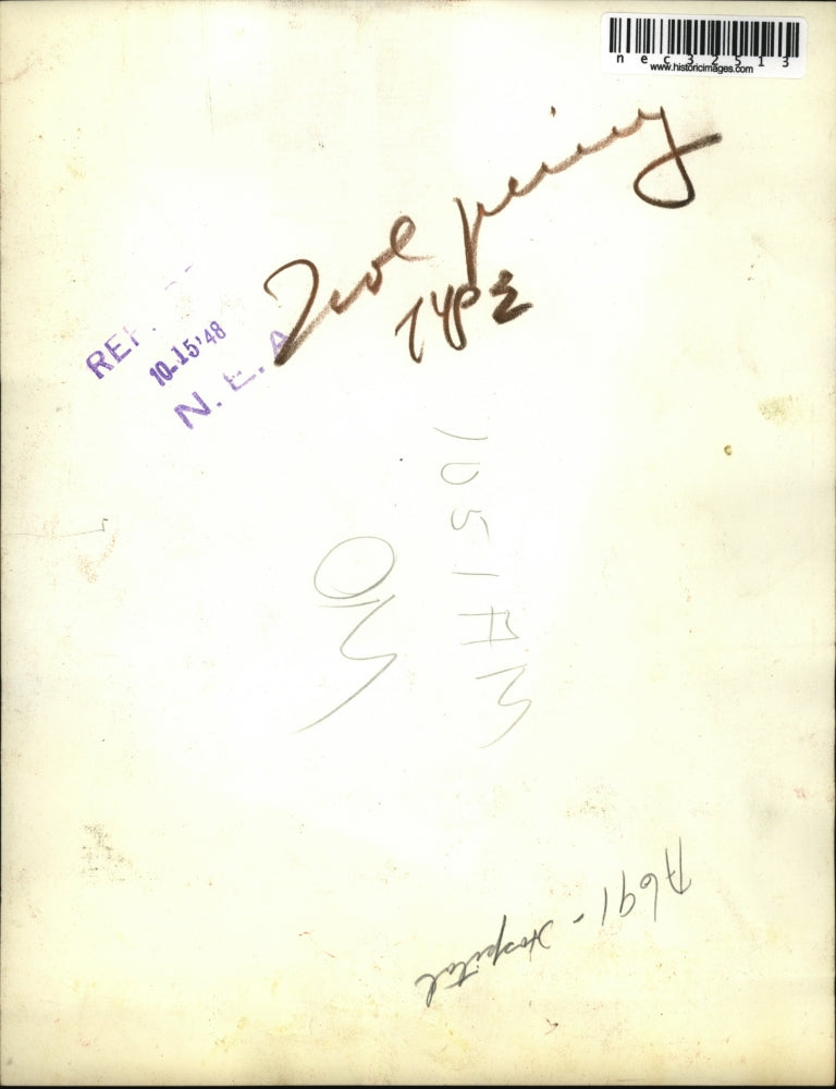 1948 Press Photo St Louis, Mo.Albert Werner Jr at hospital with Roy Jones