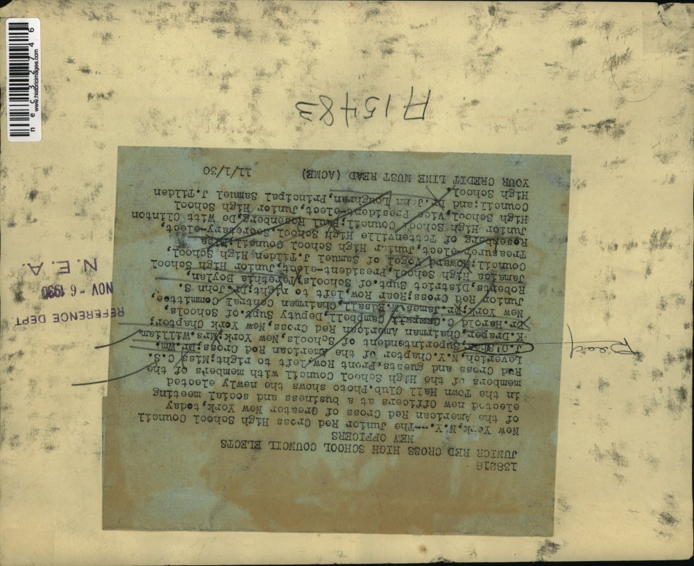 1930 Press Photo New York Junior Red Cross High School Council Leaders