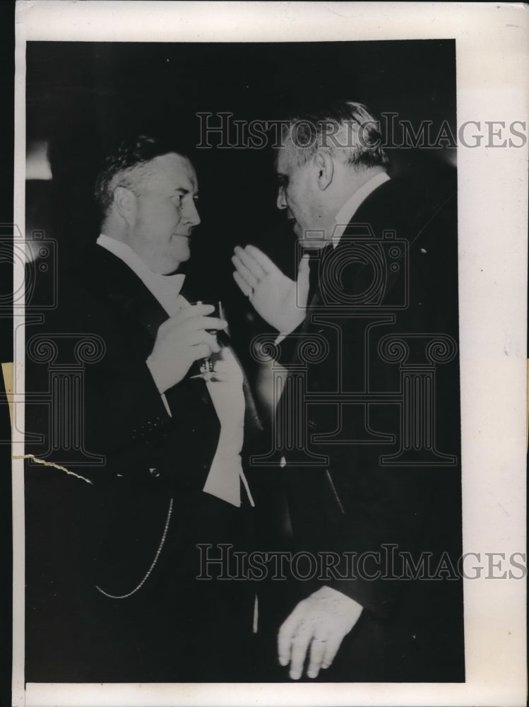 1938 Press Photo Argentina Ambassador Spruille Braden Celebrates Chaco Peace Act- Historic Images