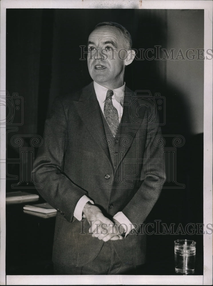 1935 Press Photo Chairman Of Advisory Council & Economic Security League