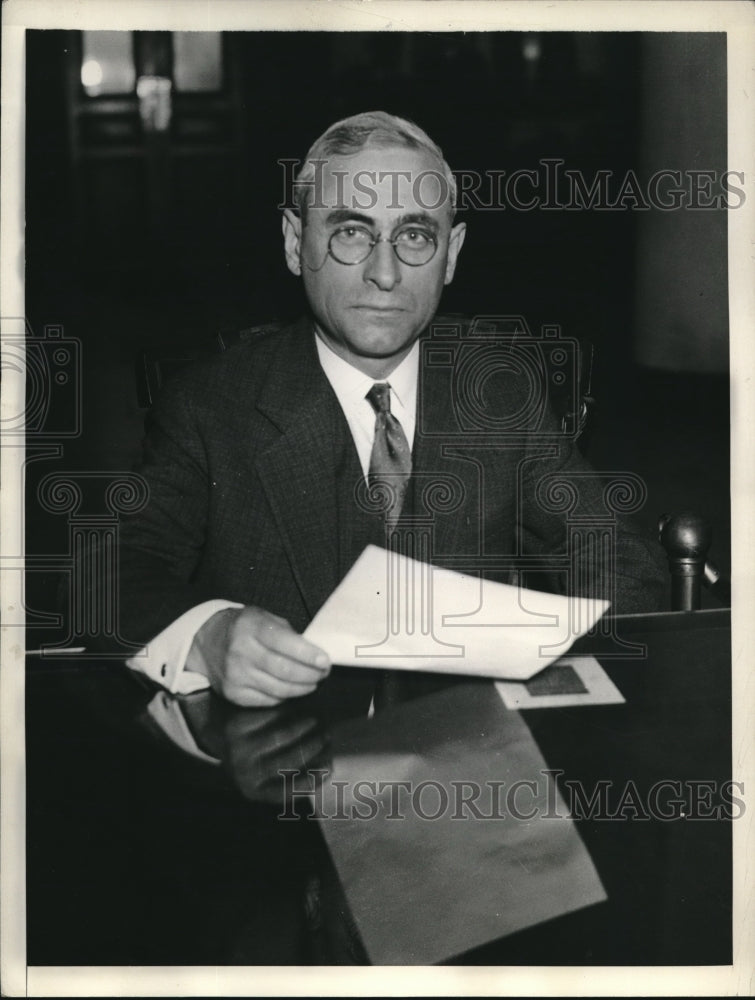 1934 Press Photo D.C. Leonard Dupee White, US Civil Service Commission