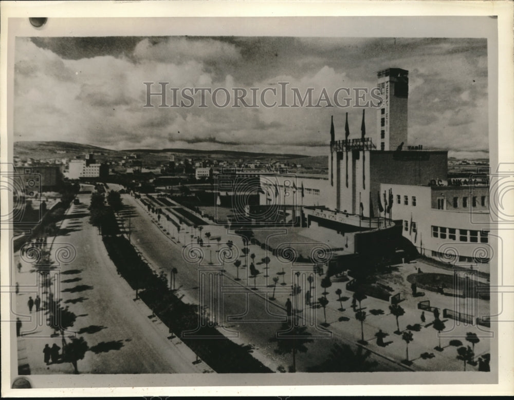 1940 Press Photo Palm Lined Boulevard Ataturk In Ankara Turkey
