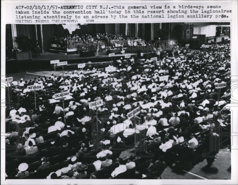 1957 Showing the Legionaires inside the convention hall