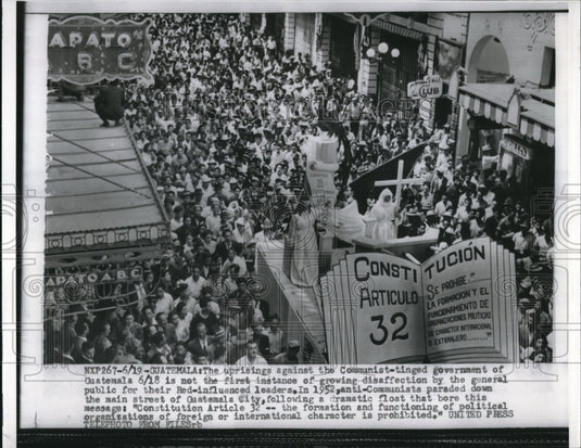 1954 Press Photo Uprising Against Communist Government of Guatemala- Historic Images