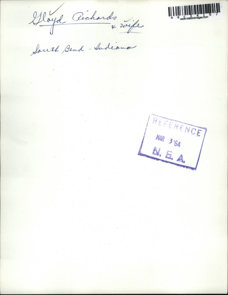 1964 Press Photo Gloyd Richard & wife South Bend Indiana